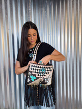 Load image into Gallery viewer, Turquoise Rebel Fringe Crossbody