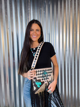 Load image into Gallery viewer, Turquoise Rebel Fringe Crossbody
