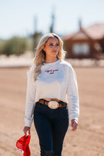 Load image into Gallery viewer, Die Hard Cowgirl Lightweight Crop Crewneck
