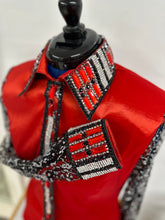 Load image into Gallery viewer, *Day Shirt* Red Alert! Red Base with Silver and Black Sheer Sleeve
