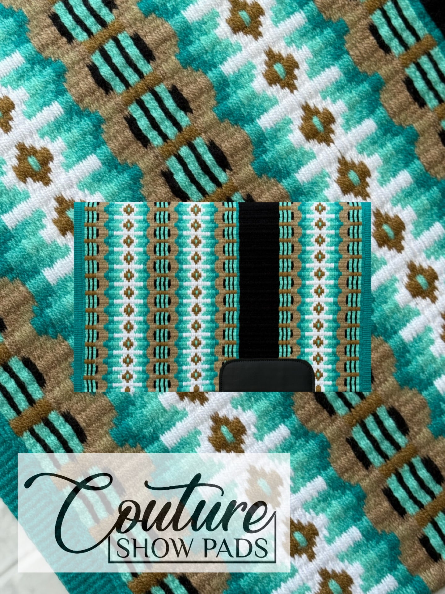 Golden Teal Goddess Couture Show Pad