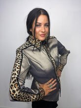 Load image into Gallery viewer, *Day Shirt* Pewter Grey with Full Leopard Rhinestone Accents
