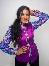 Load image into Gallery viewer, *Day Shirt* Purple with Purple/Nude Sheer Sleeve
